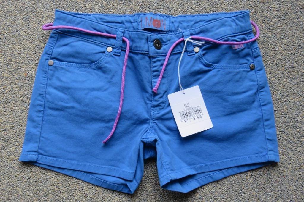 blauwe jeans short Limon, NIEUW, 12 jaar, Enlèvement ou Envoi, Limon, Fille, Pantalon