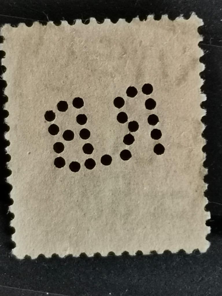 Frankrijk 1927 - La semeuse met opdruk - perfin, Postzegels en Munten, Ophalen of Verzenden, Gestempeld