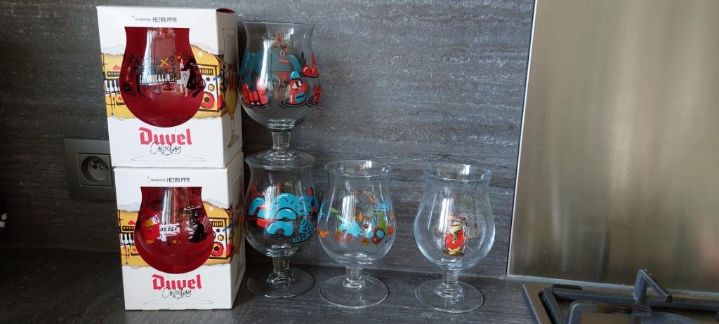 Verres à bière Duvel Nina Vandeweghe HENRI PFR Heavenly Yan, Enlèvement ou Envoi, Neuf, Verre ou Verres, Duvel