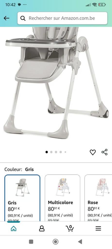Chaise haute kinderkraft, Enlèvement, Plateau amovible