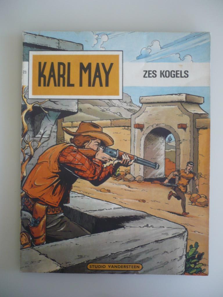 Karl May ( 23 Zes kogels ) eerste druk 1969, Gelezen, Eén stripboek, Studio  Vandersteen, Ophalen of Verzenden
