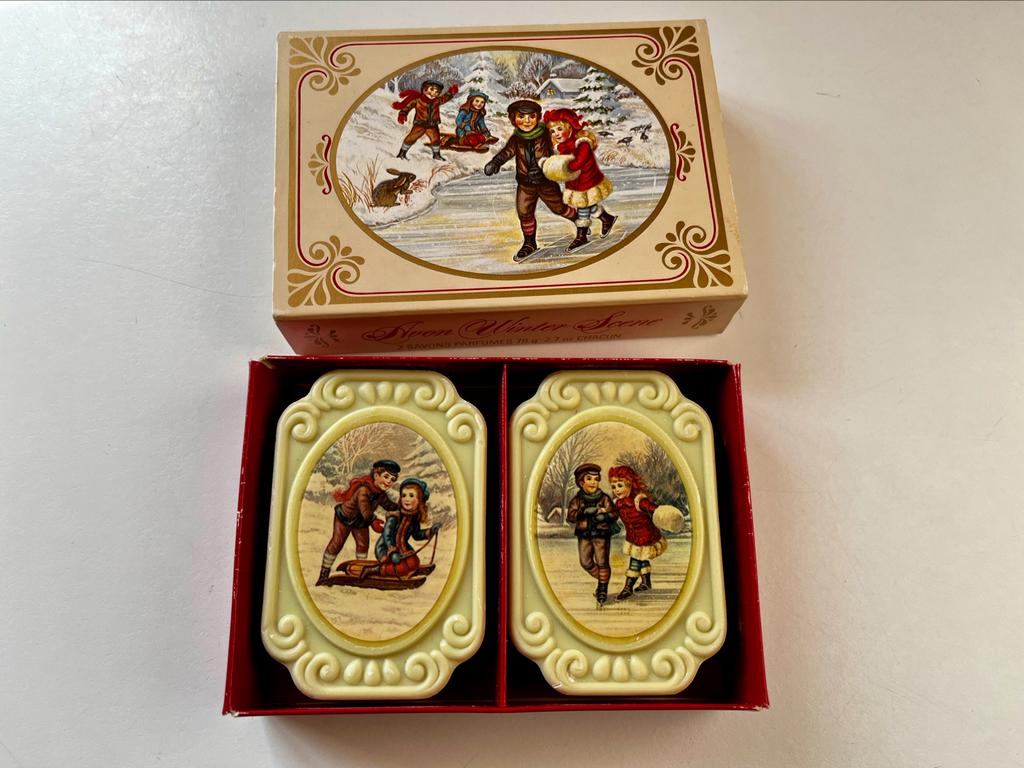 Vintage Zeep Set | Avon Winter Scene Parfume, Ophalen of Verzenden