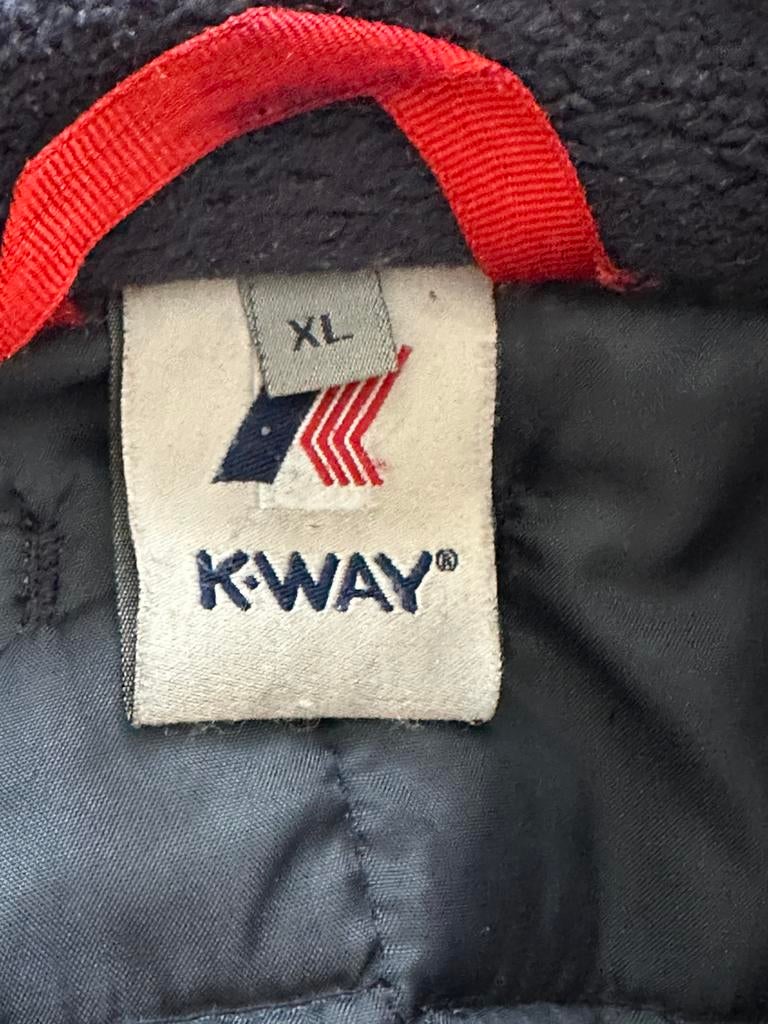 Veste d'hiver exclusive K-Way à l'état neuf, Enlèvement ou Envoi, Comme neuf, Taille 56/58 (XL), Bleu
