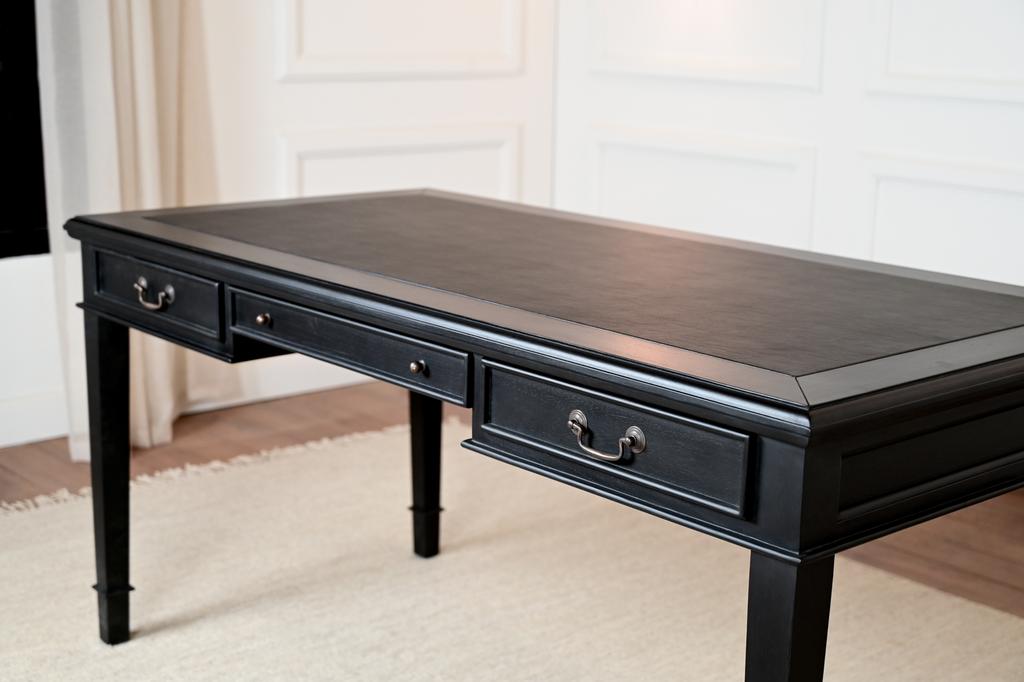 Klassiek Engels bureau zwart (schrijftafel) (NIEUW), Huis en Inrichting, Ophalen of Verzenden, Nieuw