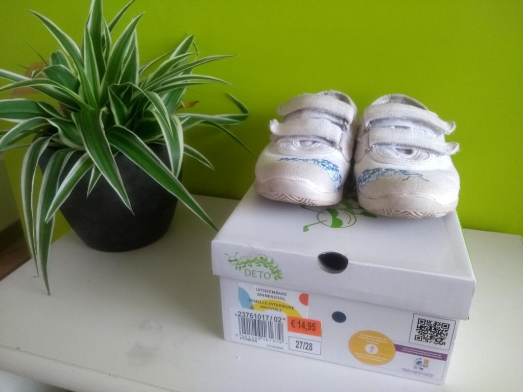 Turnpantoffels met velcro - maat 27/28 - DETO, Kinderen en Baby's, Gebruikt, DETO, Ophalen of Verzenden, Jongen of Meisje