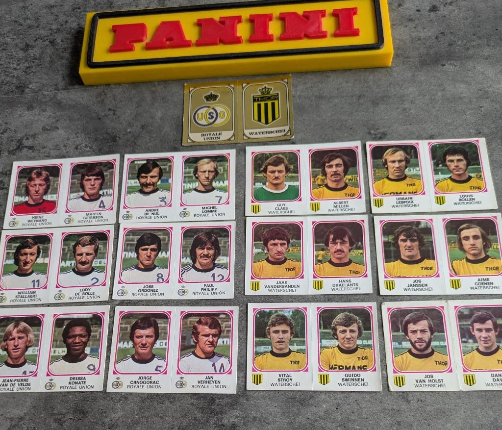 PANINI FOOTBALL 77 UNION S.G. WATERSCHEI    ANNO 1977 13X, Verzenden, Nieuw