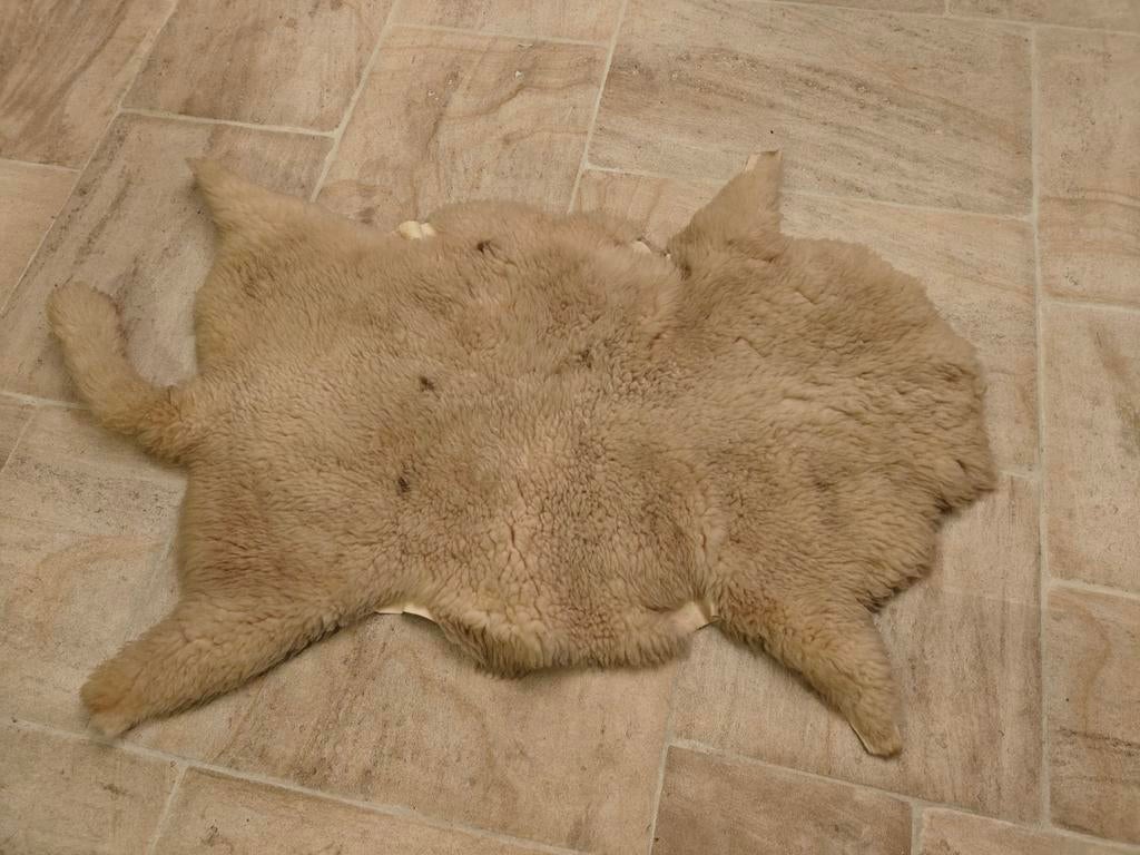 vintage groot schapenvel, Huis en Inrichting, Stoffering | Tapijten en Vloerkleden, Ophalen, Gebruikt
