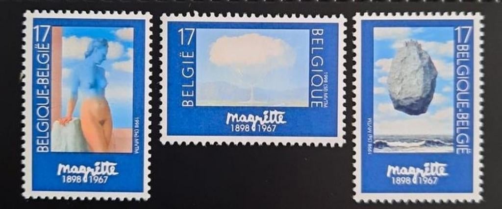 België: OBP 2745/47 ** Kunst in België 1998., Postzegels en Munten, Ophalen of Verzenden, Zonder stempel, Postfris, Postfris