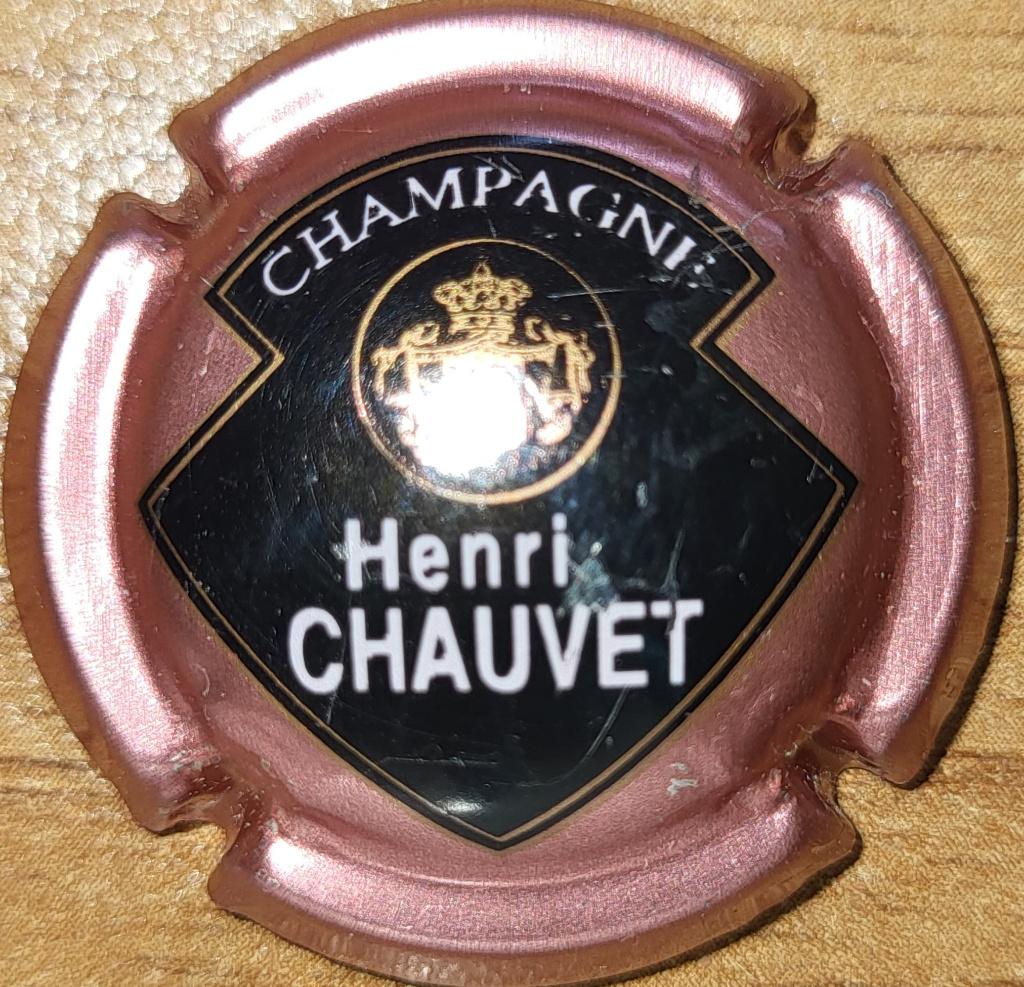 Capsule Champagne Henri CHAUVET rose métal & noir nr.12, Ophalen of Verzenden, Nieuw, Frankrijk, Champagne