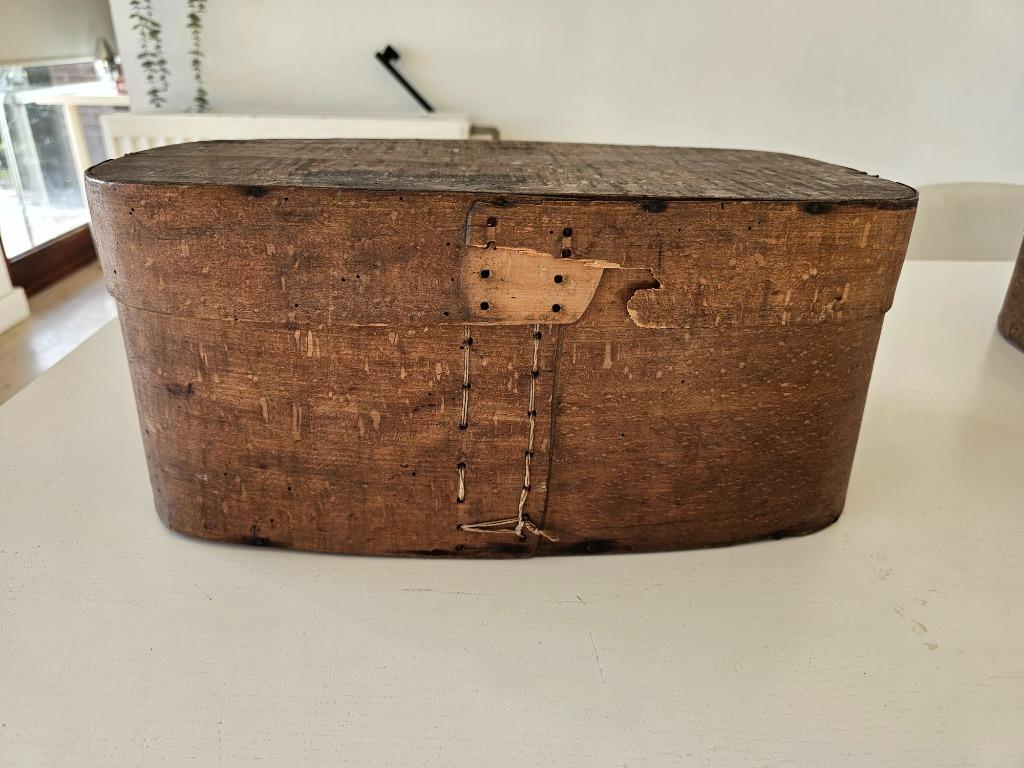 Hoedendoos antiek ovaal, Ophalen of Verzenden
