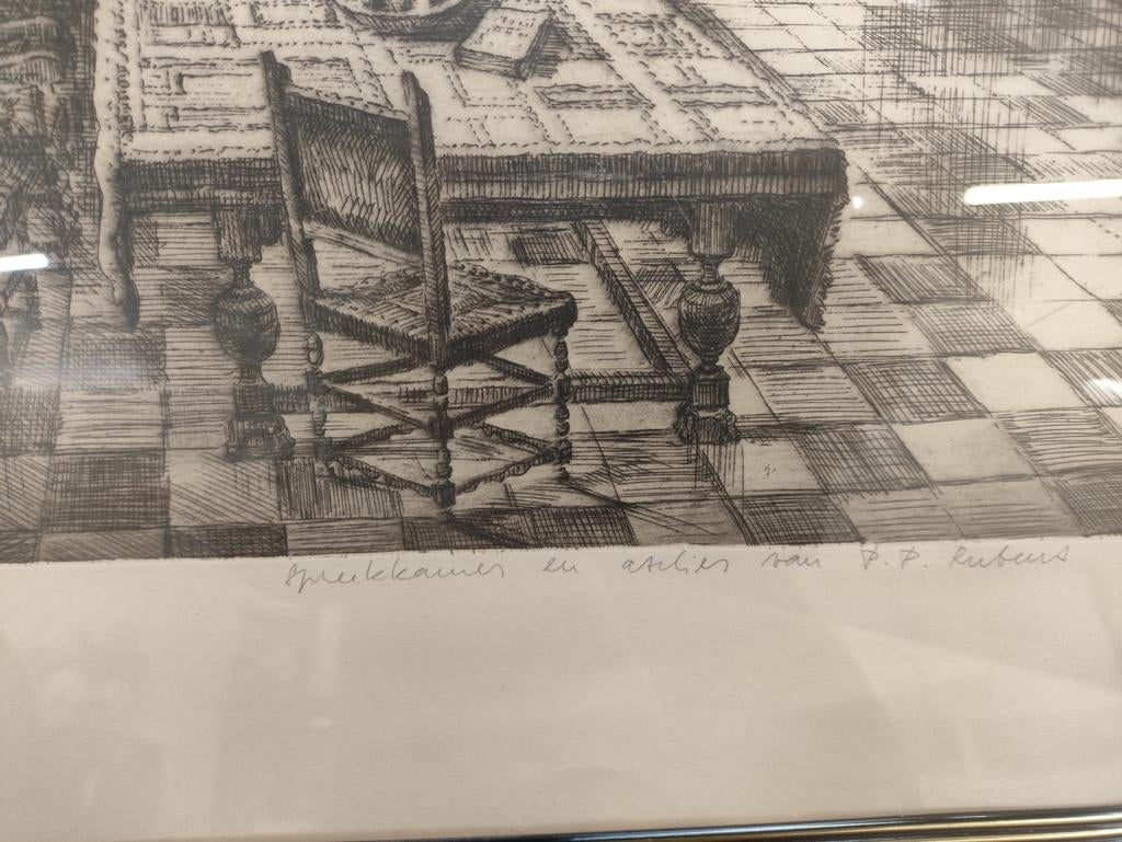 Originele ets van  Romain Malfliet  nummer 239/500, Antiek en Kunst, Ophalen of Verzenden