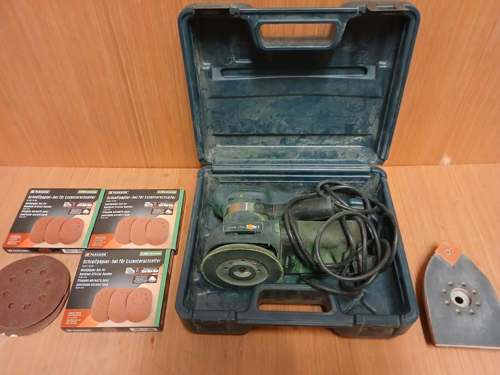 schuurmachine rond en punt 170W blackdecker+54 vellen papier, Enlèvement ou Envoi, Comme neuf