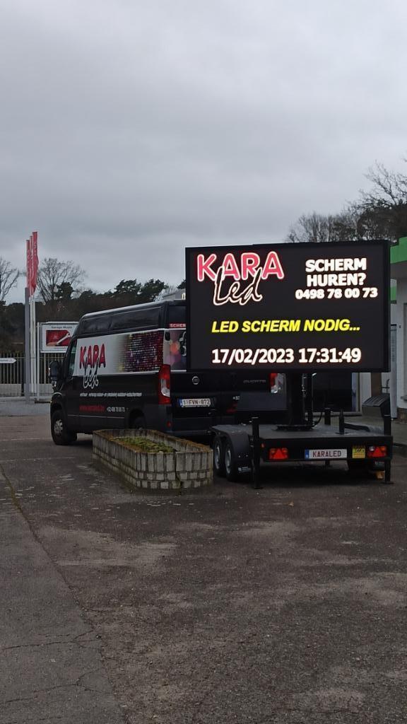 led scherm huren - trailer voor outdoor of modulair indoor, Ophalen of Verzenden, Gebruikt, Tv en Weergevers