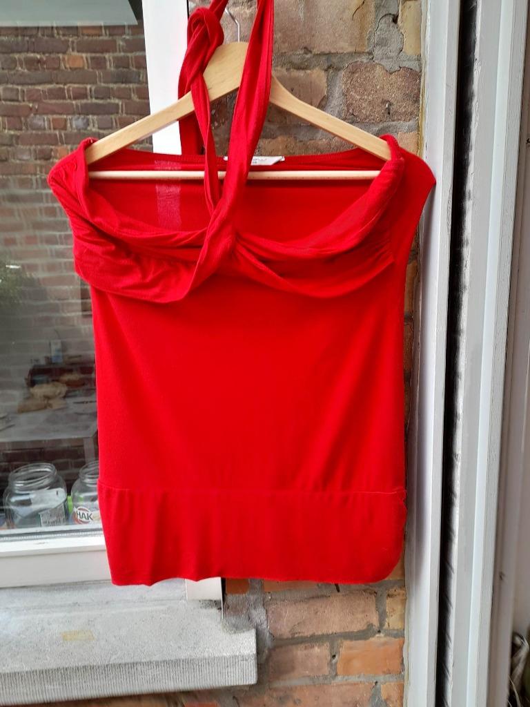 Mouwloos rood dames tank topje van New Look maat 42, Kleding | Dames, New Look, Maat 42/44 (L), Ophalen of Verzenden, Zonder mouw
