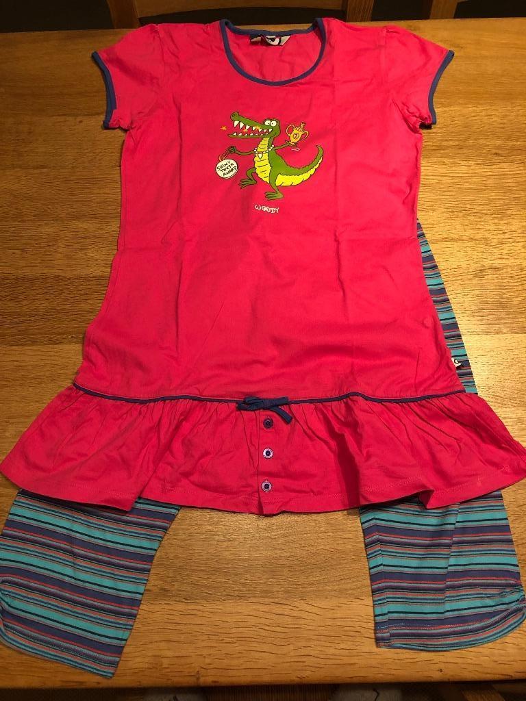 Woody pyjama Krokodil maat 12 jaar, Kinderen en Baby's, Nacht- of Onderkleding, Meisje, Ophalen of Verzenden, Zo goed als nieuw
