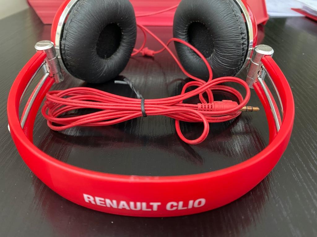Renault Clio rode hoofdtelefoon - headset, Computers en Software, Headsets, Ophalen of Verzenden, Nieuw, Bedraad, On-ear