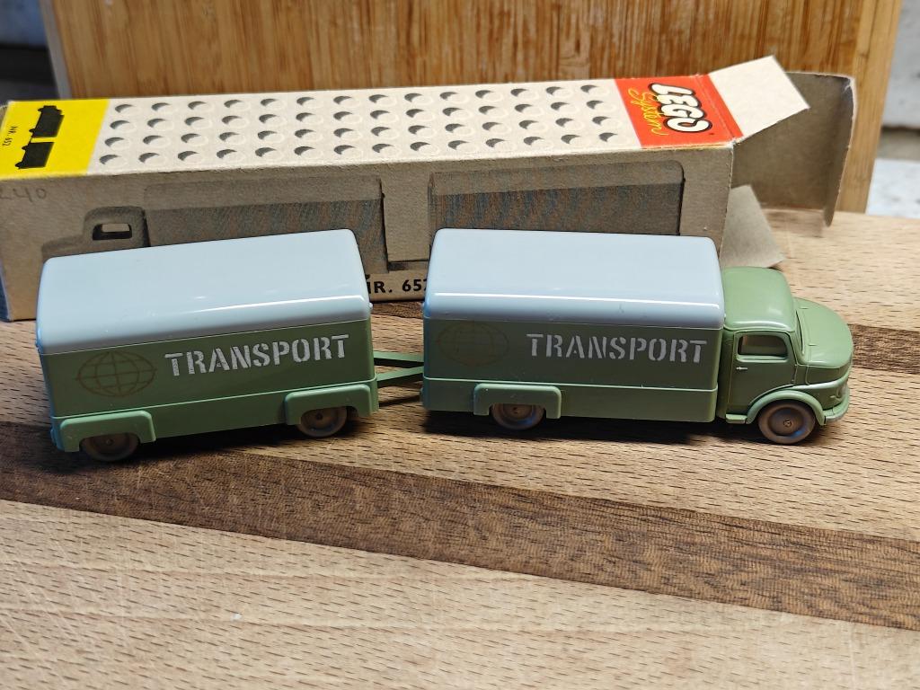 CAMION MERCEDES LEGO 1/87 HO + REMORQUE + BOÎTE N 652, Enfants & Bébés, Jouets | Duplo & Lego, Enlèvement ou Envoi, Neuf, Lego