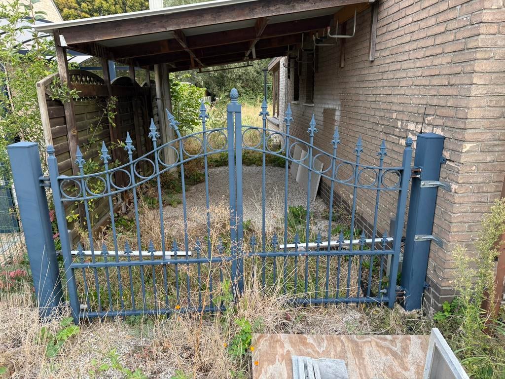 Elektrische smeedijzeren poort, Tuin en Terras, Ophalen, Zo goed als nieuw