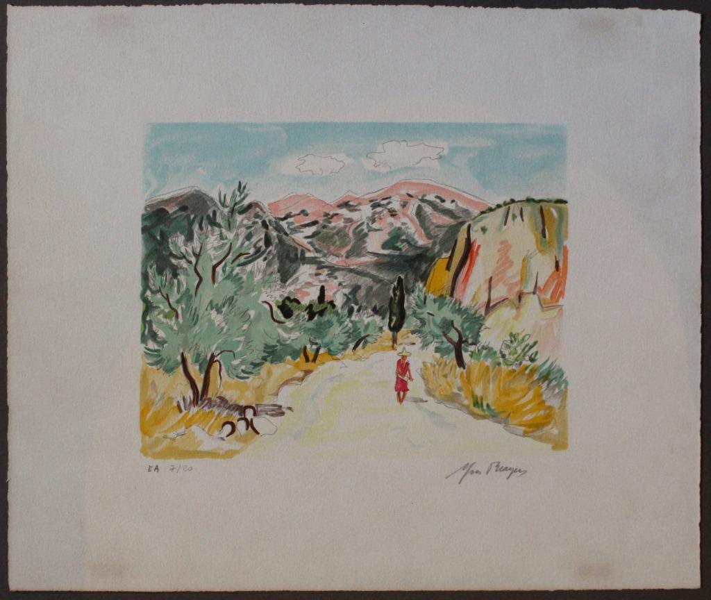 Yves BRAYER Litho "épreuve d'artiste 7/20" signée au crayon, Antiquités & Art, Art | Lithographies & Sérigraphies, Enlèvement ou Envoi