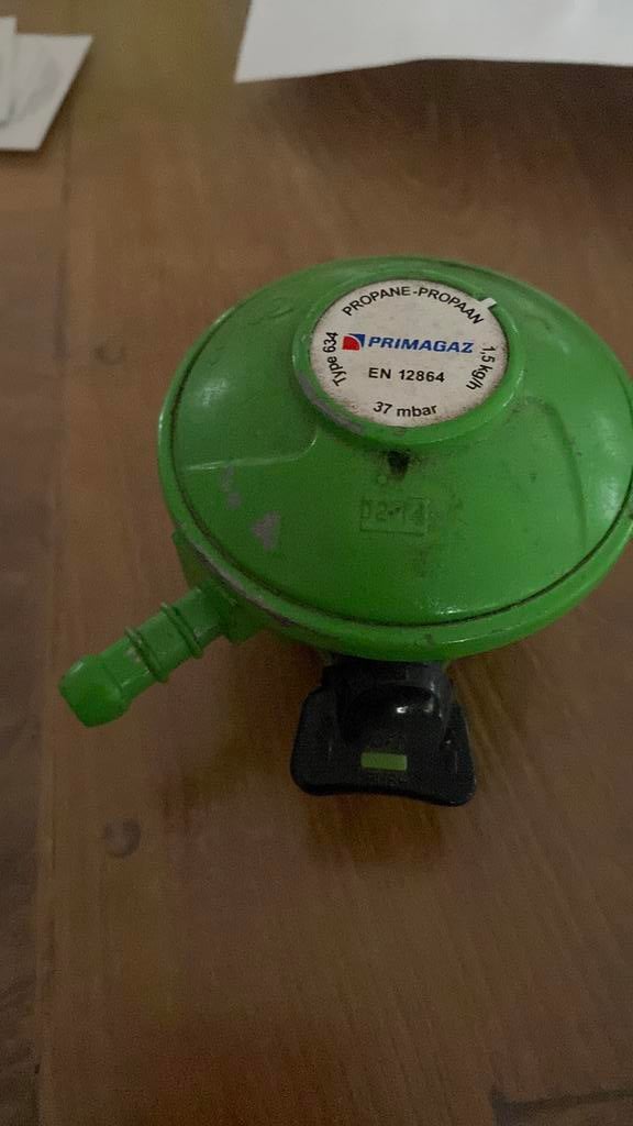 Primagaz drukregelaar/ niet voor antargaz propaan 37mbar, Ophalen, Gebruikt