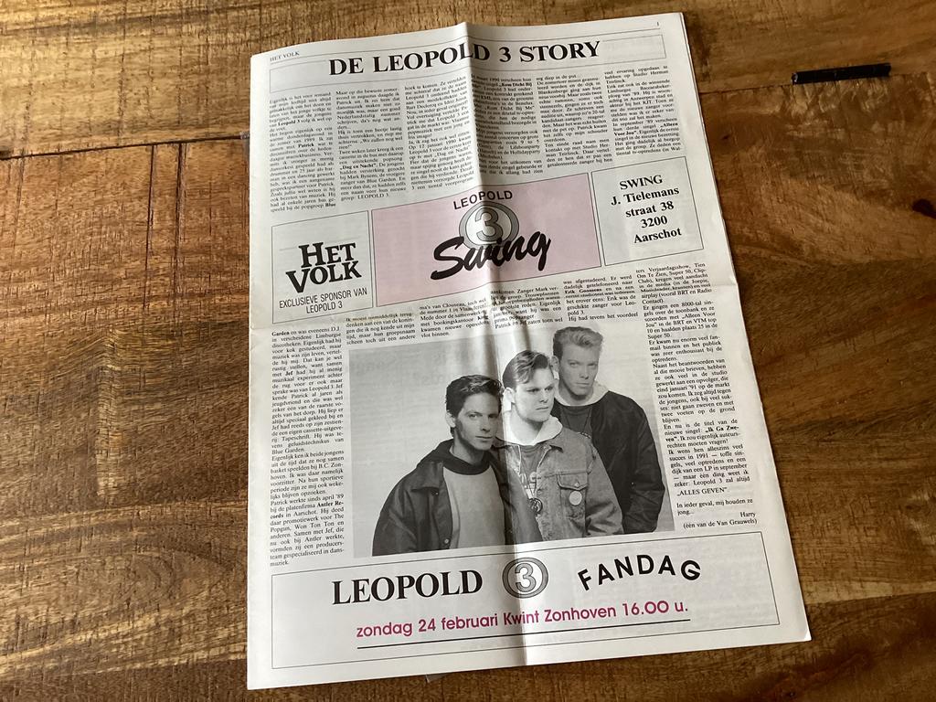 Krant DE LEOPOLD 3 STORY - Het Volk 🎸🗞️📰, Verzenden, Krant