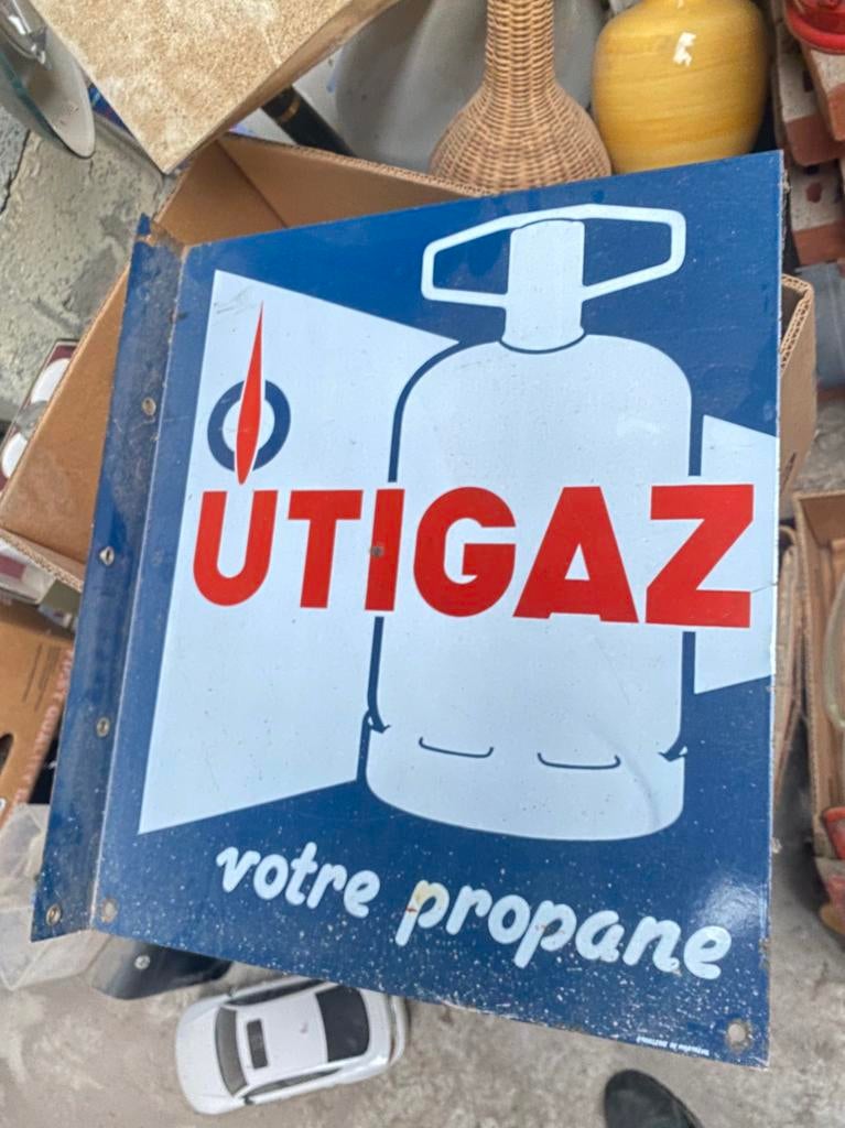 tres belle plaque émaillée double face en etat +++, Enlèvement ou Envoi