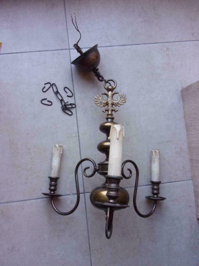 vintage kroonluchter, Ophalen of Verzenden, Metaal
