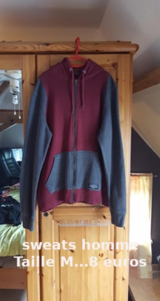 2 sweats homme Taille M, Enlèvement ou Envoi, Porté, Taille 48/50 (M), Autres couleurs