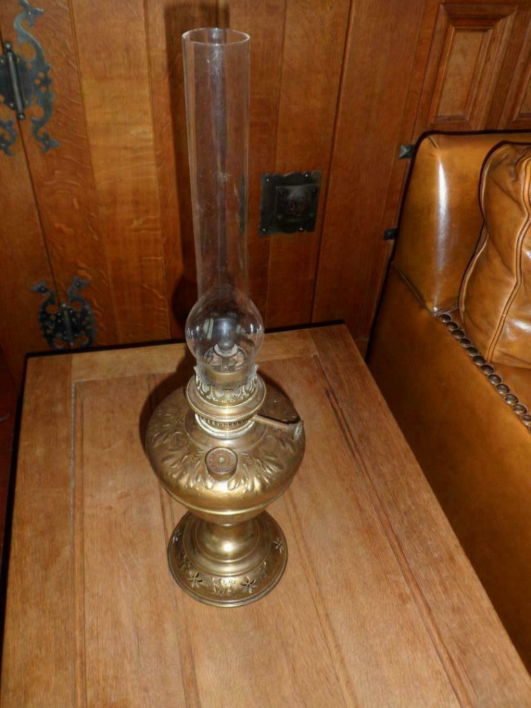 Koperen petroleumlamp, Antiek en Kunst, Ophalen of Verzenden, Koper
