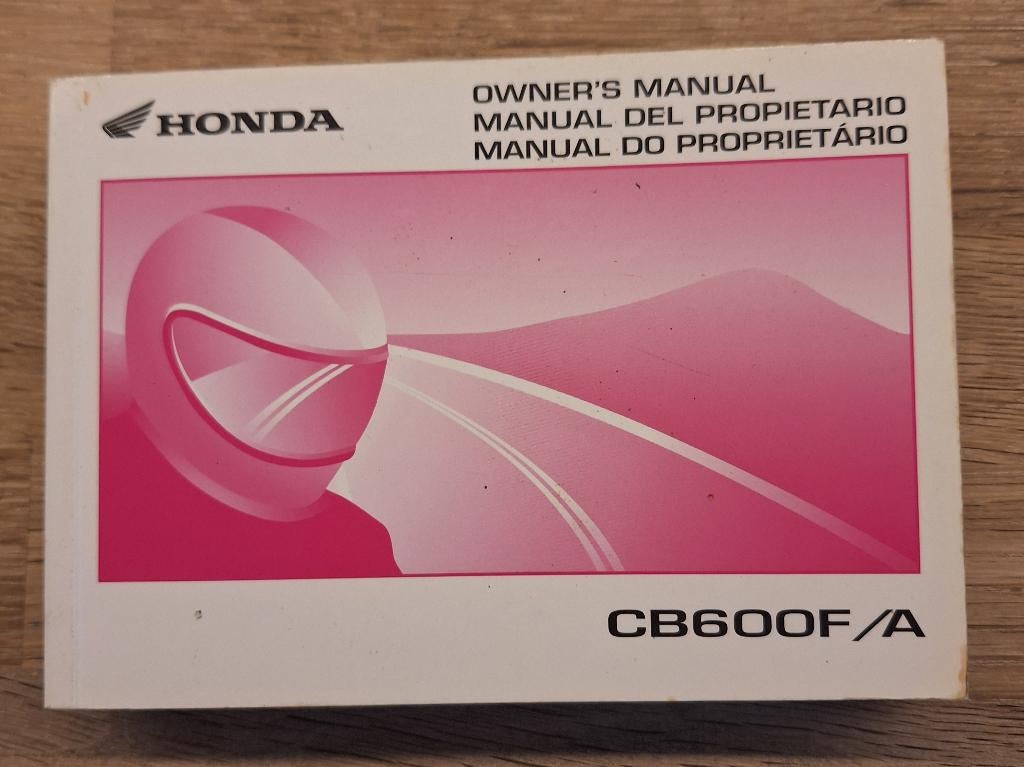 Manuel du propriétaire d'origine de la Honda CB600F/A, Envoi, Honda