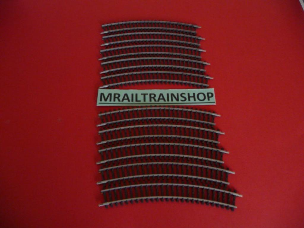 2221 MARKLIN HO 10x Rail courbe 1/1 30 R2/Voie courbe 1/1, Enlèvement ou Envoi, Courant alternatif, Rails, Comme neuf