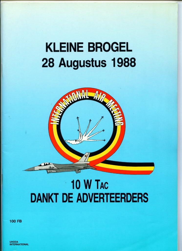 Kleine Brogel Airshow  brochure 1988, Ophalen of Verzenden, Luchtmacht, Boek of Tijdschrift
