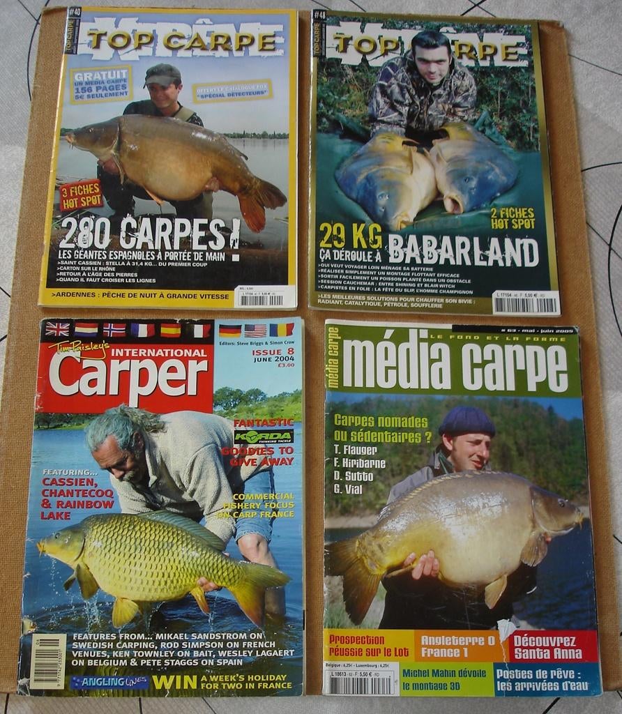 4 x magazine carpe, Enlèvement, Utilisé, Livre ou Revue