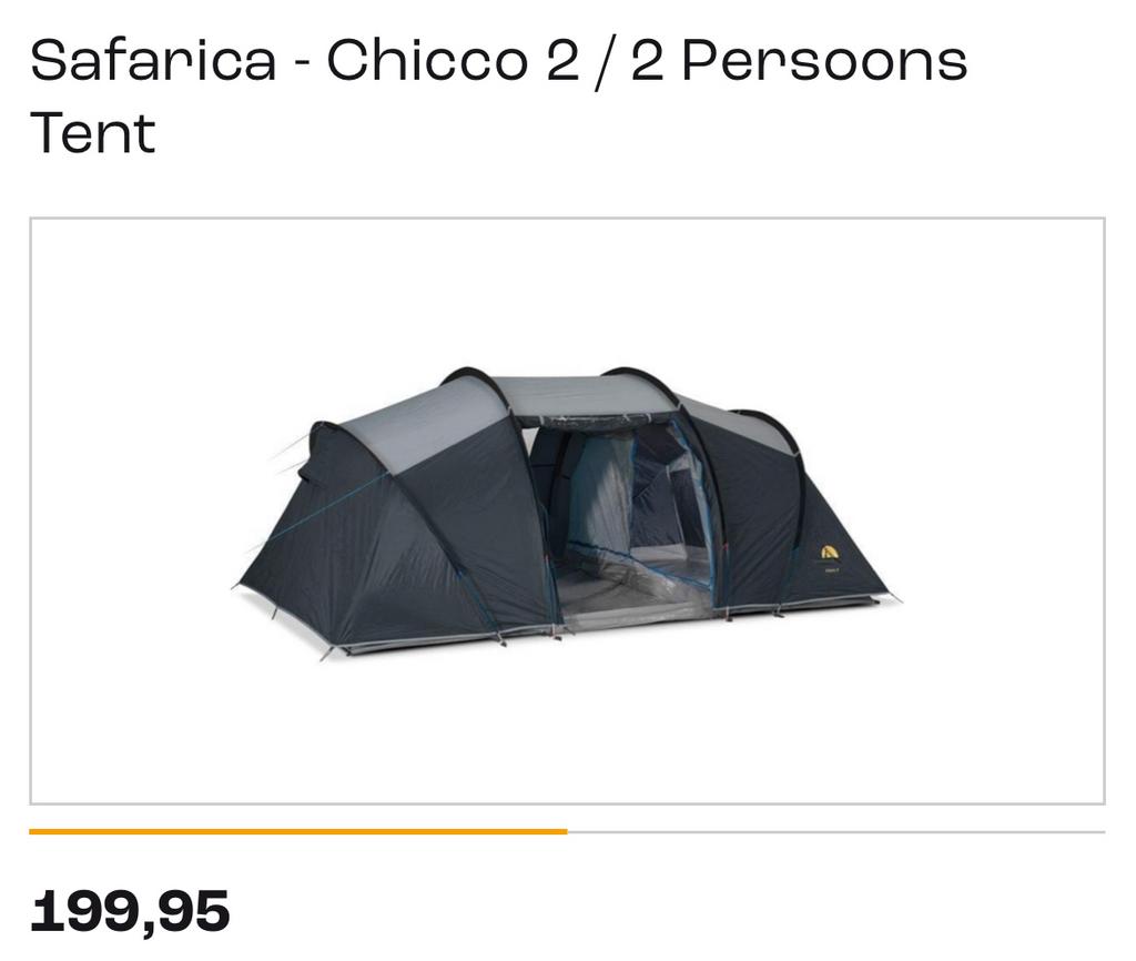 Tente pour 2 personnes, coin couchage séparé, Caravanes & Camping, Enlèvement, Comme neuf, Jusqu'à 2