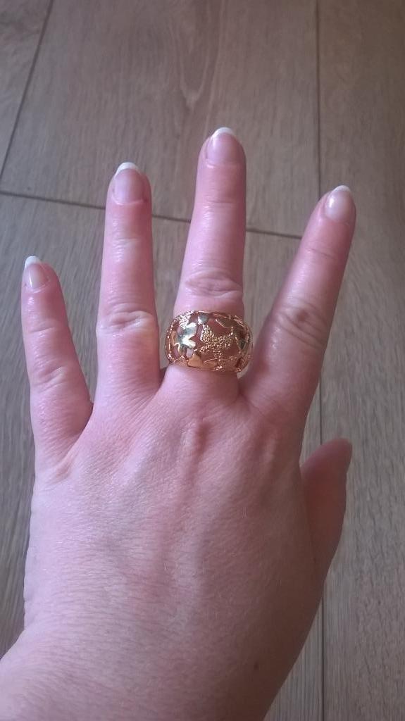 Rosékleurige ring met vlinders, Bijoux, Sacs & Beauté, Bagues, Enlèvement ou Envoi, Rose, 18 à 19, Fer ou Acier