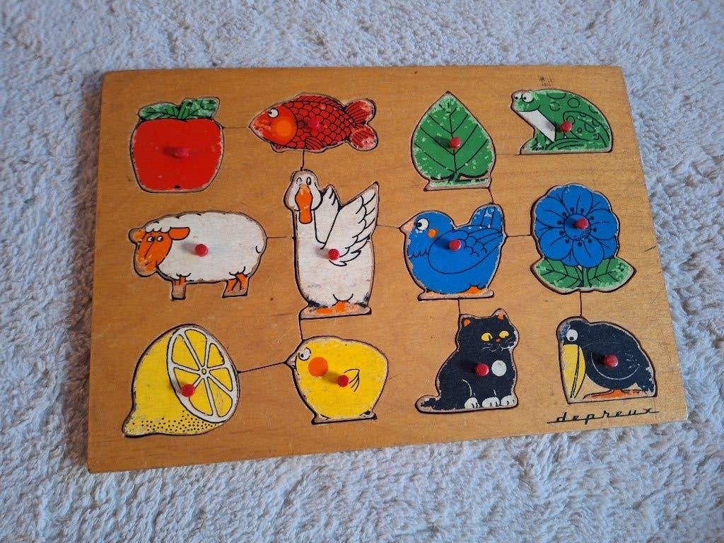 Houten puzzel, Ophalen, Gebruikt, 10 tot 50 stukjes, Van hout