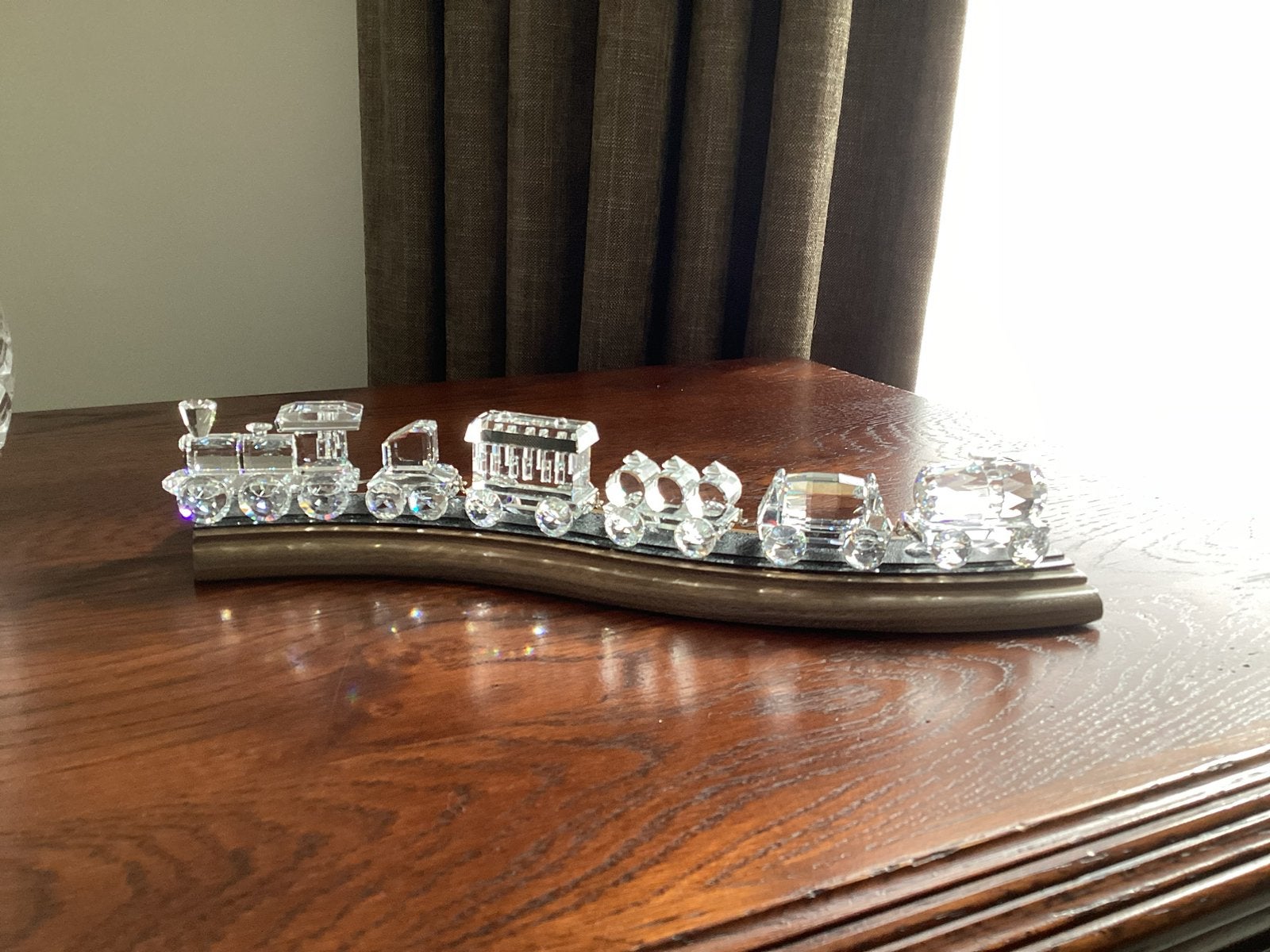 Swarovski Crystal Express Treinset (6-delig) + houten rails, Enlèvement, Comme neuf