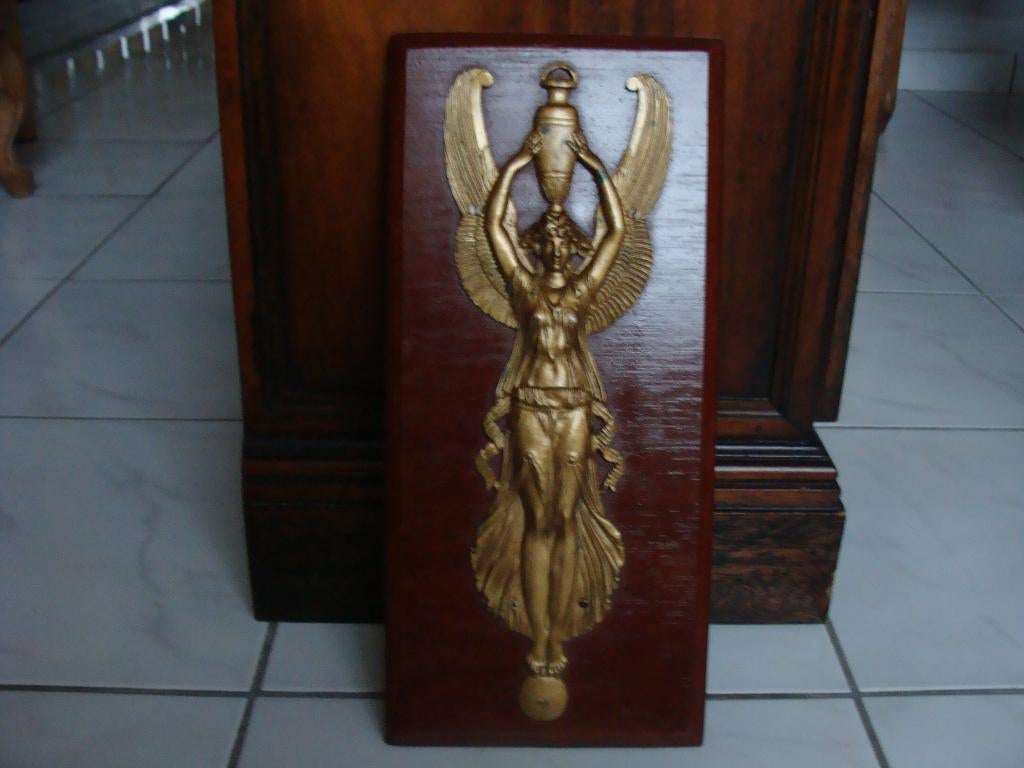 cadre en bois personnage cuivre, bronze, vintage, Antiek en Kunst, Antiek | Brons en Koper, Koper, Ophalen of Verzenden