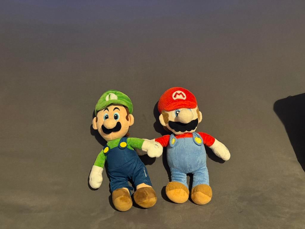 Mario en Luigi knuffels, Ophalen, Gebruikt, Middelgroot (20 tot 80 cm), Super Mario