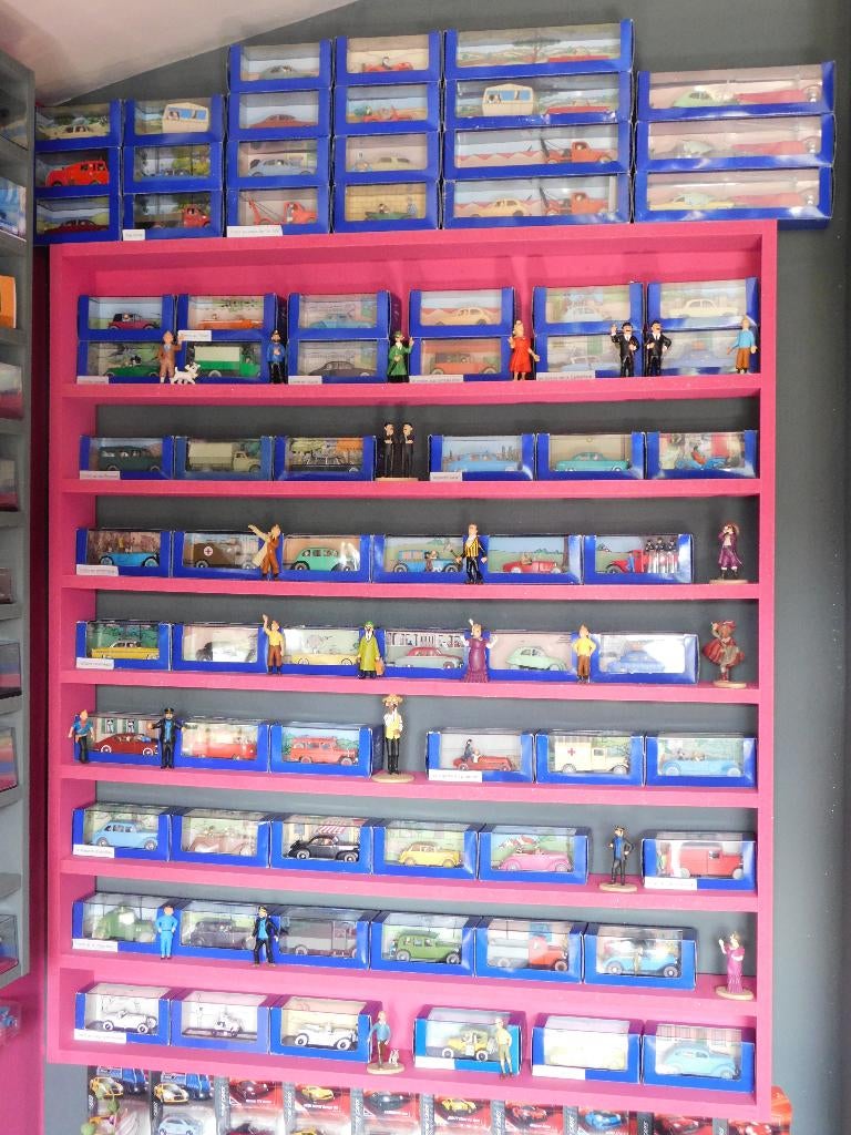 Collection ultra complète de 75 Voitures Tintin Atlas, Hobby & Loisirs créatifs, Voitures miniatures | 1:43, Utilisé, Voiture