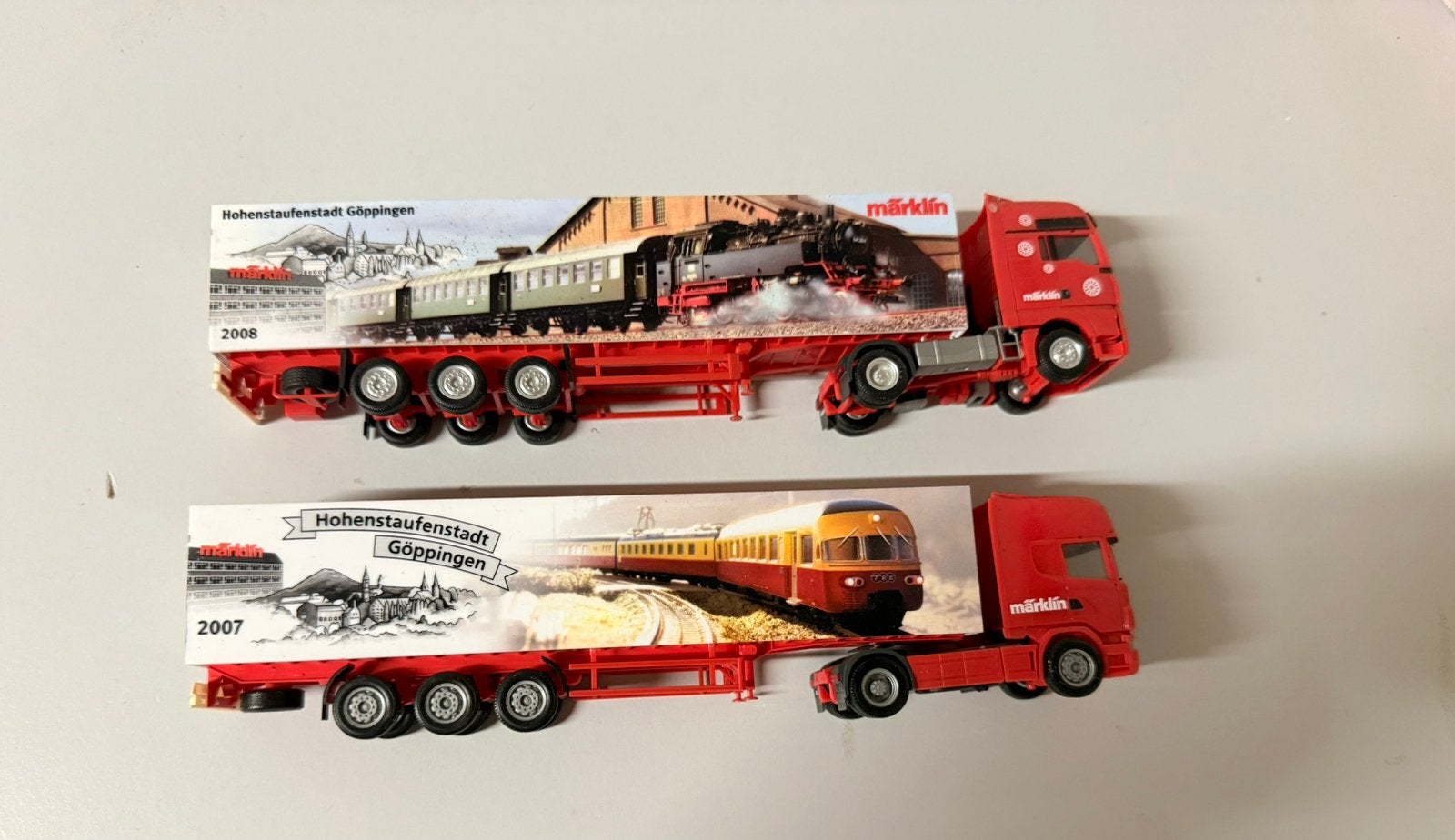 Camions Märklin Herpa 1:87 Göppingen 2007 et 2008, Hobby & Loisirs créatifs, Enlèvement ou Envoi, Comme neuf, Bus ou Camion, Herpa