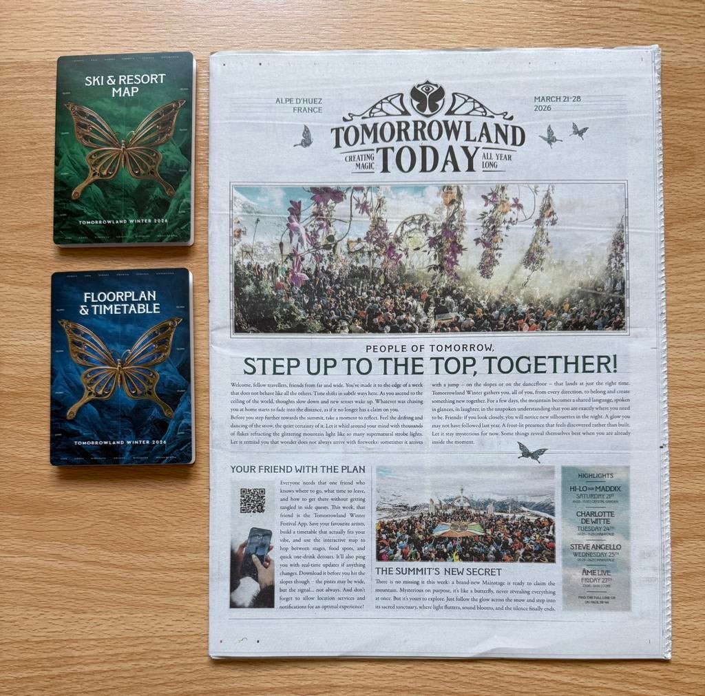Dagboek en programma van Tomorrowland Winter 2026, Ophalen of Verzenden, Zo goed als nieuw