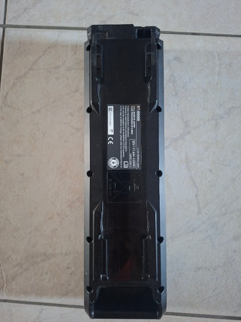 Accu shimano BT e6000, Ophalen