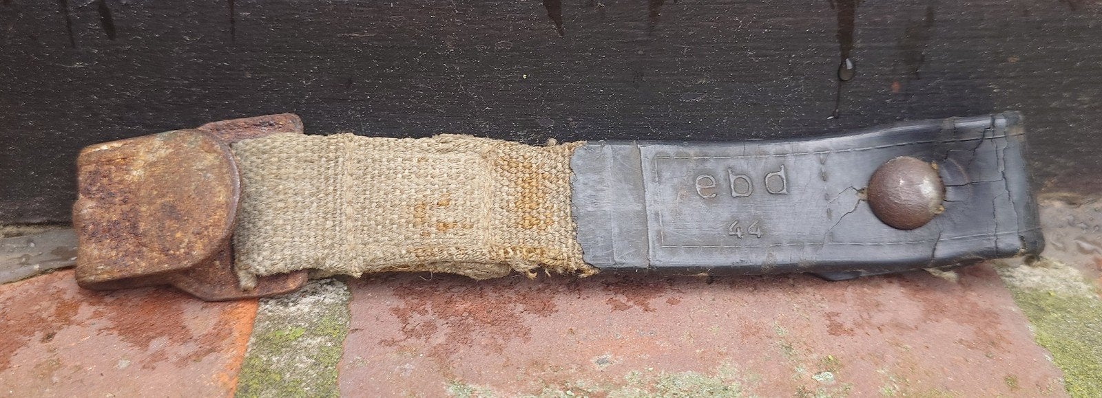 duitse kleine gasmasker riem ebd, Verzamelen, Ophalen of Verzenden, Landmacht, Overige typen