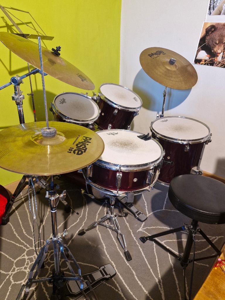 Batterie de musique marque Remo Emperor (made USA), Muziek en Instrumenten, Drumstellen en Slagwerk, Ophalen, Gebruikt, Overige merken