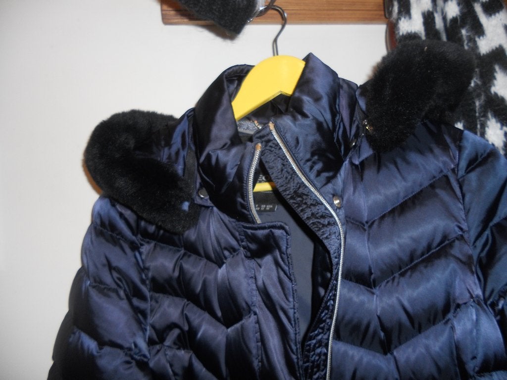 GEOX WINTERJAS MET KAP 40, Kleding | Dames, Blauw, Zo goed als nieuw, Ophalen, Maat 38/40 (M)