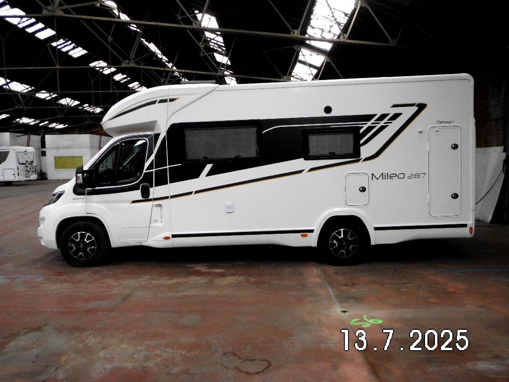 BENIMAR MILEO 287, Caravans en Kamperen, Mobilhomes, Chemisch toilet, Fiat, Luifel, Vloeistofverwarming