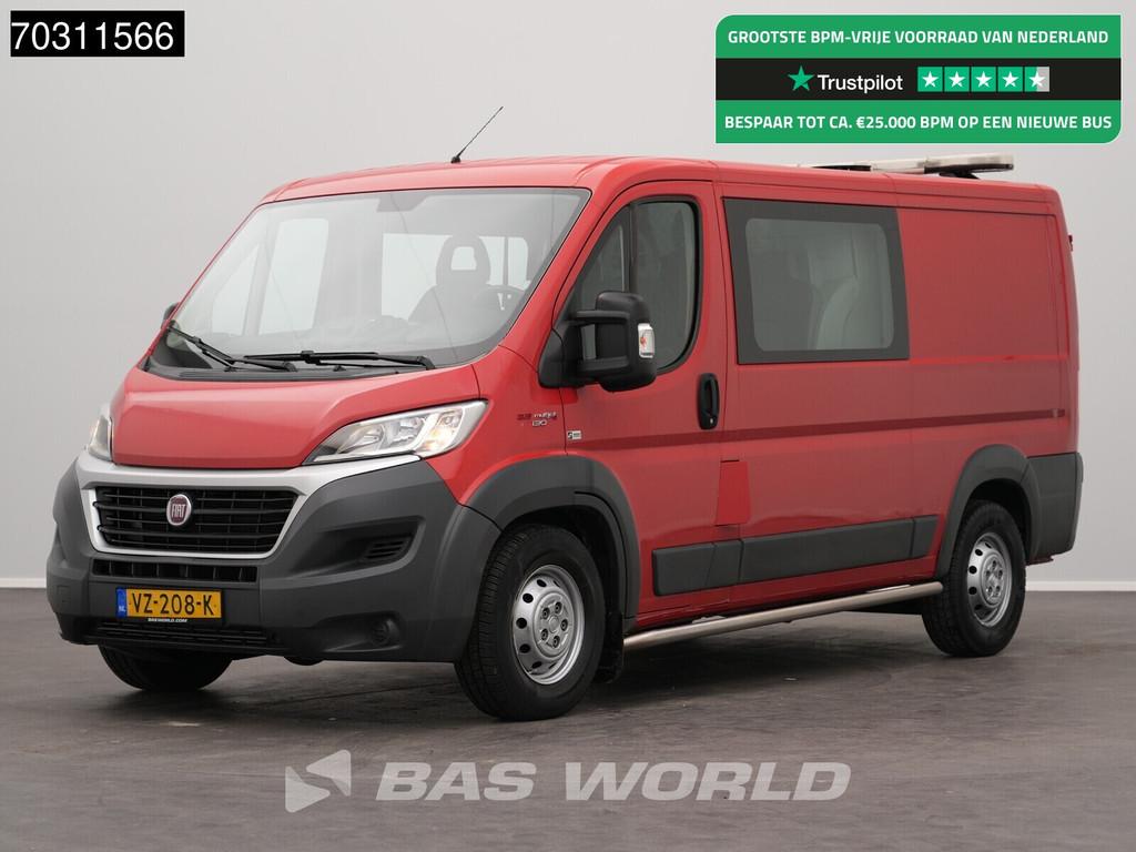 Fiat Ducato 130pk Euro6 Dubbel Cabine L2H1 Trekhaak Airco Ca, Stof, Gebruikt, Euro 6, 130 pk