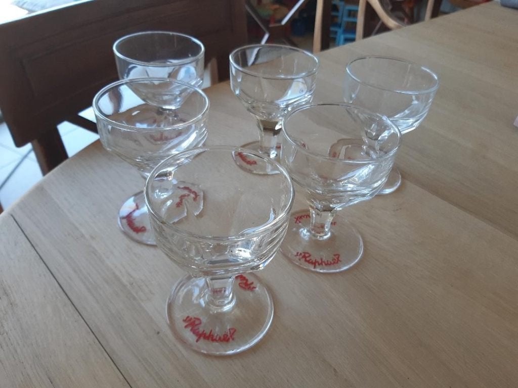Lot : 6 verres "St Raphaël", Enlèvement ou Envoi