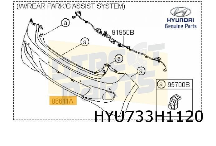 Hyundai i10 (1/14-1/17) achterbumper (bij PDC) (te spuiten), Autos : Pièces & Accessoires, Neuf, Arrière, -, Hyundai